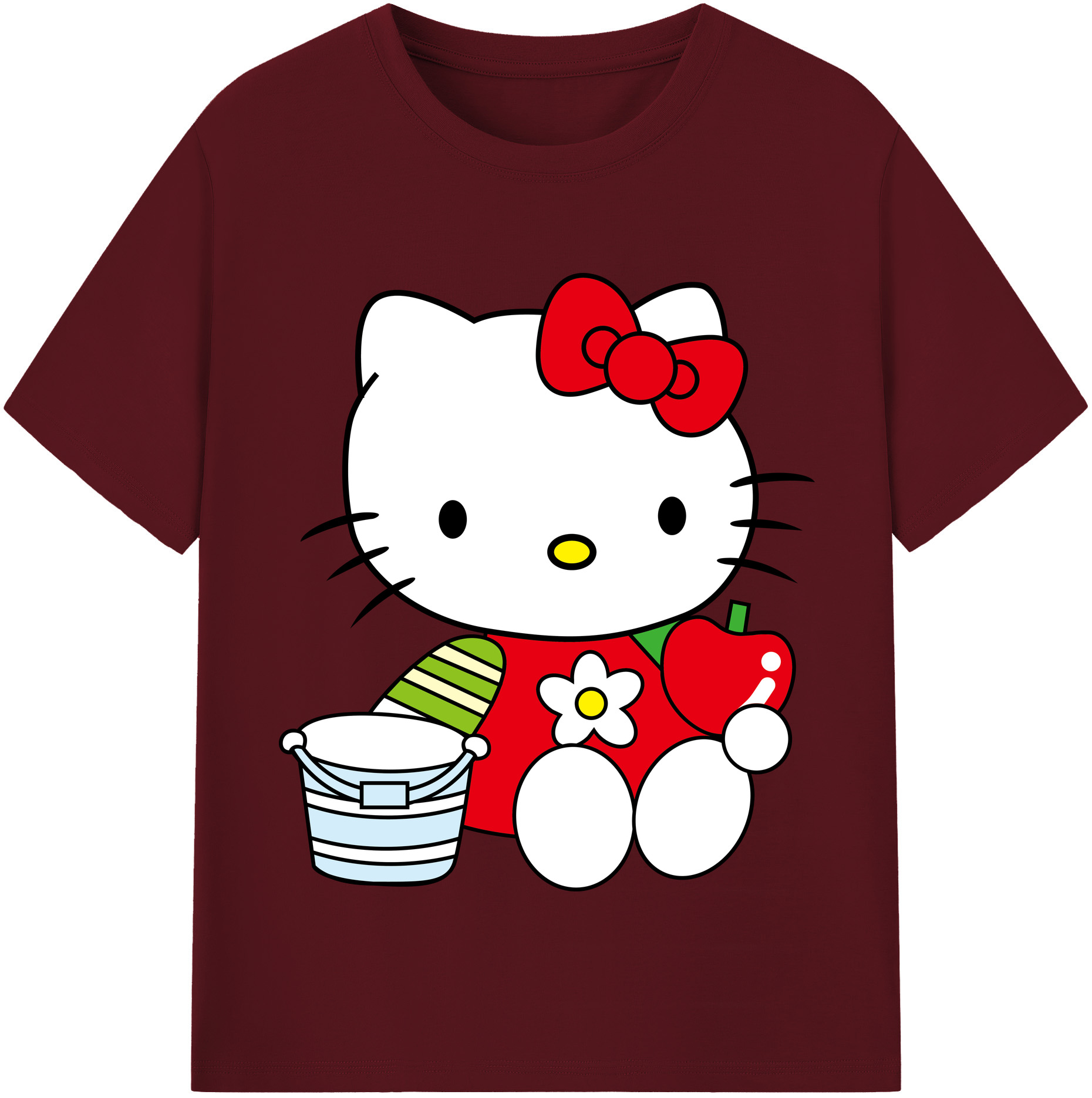 （画像用） Hello Kitty ハローキティ 綿100％半袖Tシャツ（フロントプリント）